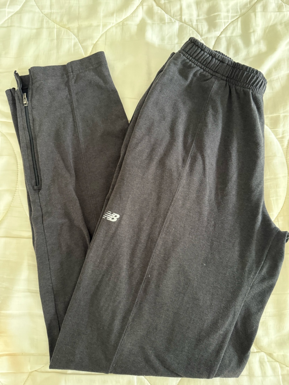 New Balance Black Running Pants Zip Ankle Athletic Joggers Size Small